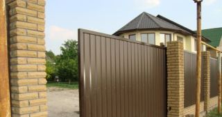 Купить откатные ворота из профнастила Армавир, цена от 1743 руб.