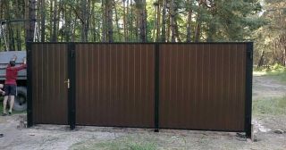 Купить распашные ворота из профнастила Армавир, цена от 2717 руб.